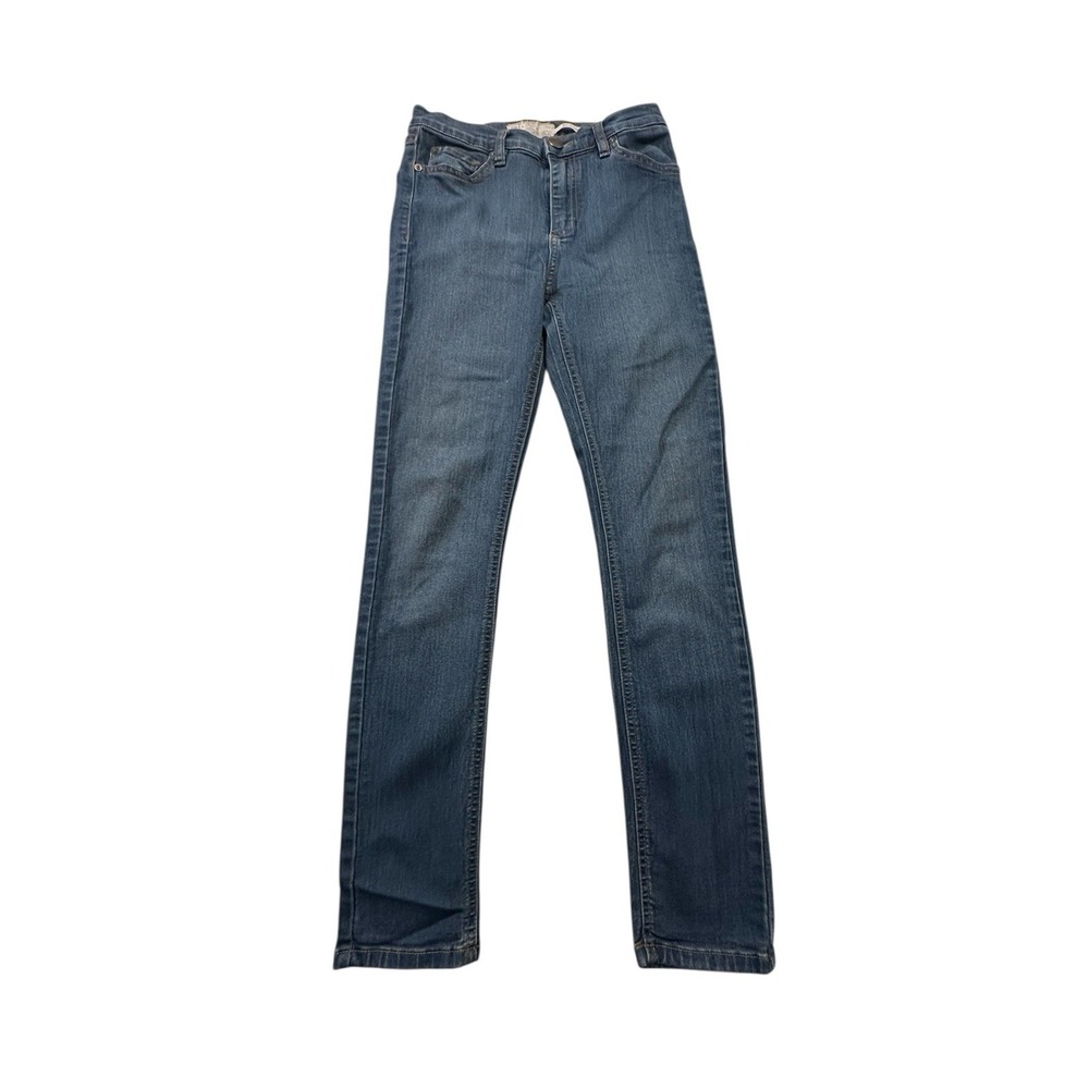 Free People Jeans Womens Size 26 Blue Hi Rise Denim Skinny Slim Fit 5 Pocket EUC